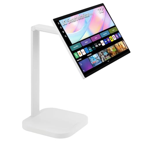 Image of LG Swing 32U889SA-W 32 inch 4K UHD (3840x2160) IPS Multi-Touch Smart Monitor Bundle | HDR10, webOS, Built-in Speakers, HDMI & USB-C Connectivity, Adjustable Wheeled Stand + HDMI Cable + Cable Ties + More