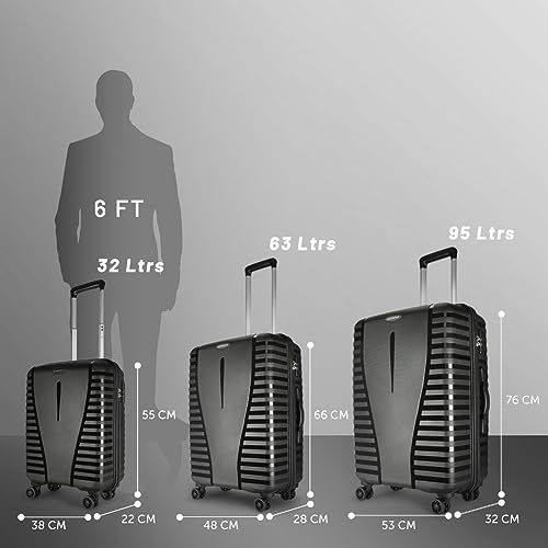 Aristocrat Airpro 3-Piece Jet Black Luggage Set Pack of 3 - Image 6