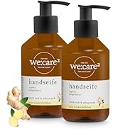 we:care² Lot de 2 savons pour les mains 250 ml Gingembre/bergamote – Savon liquide durable et végétalien sans silicone...