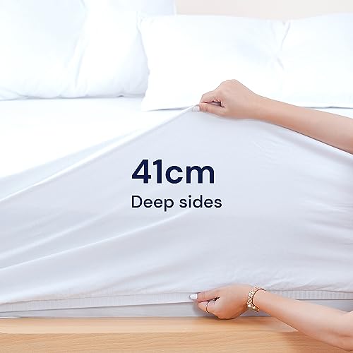 Sheet Story 100% Brushed Cotton Double Fitted Sheet, 41cm Deep Pocket, Super Soft, Cosy and Hypoallergenic - Image 3