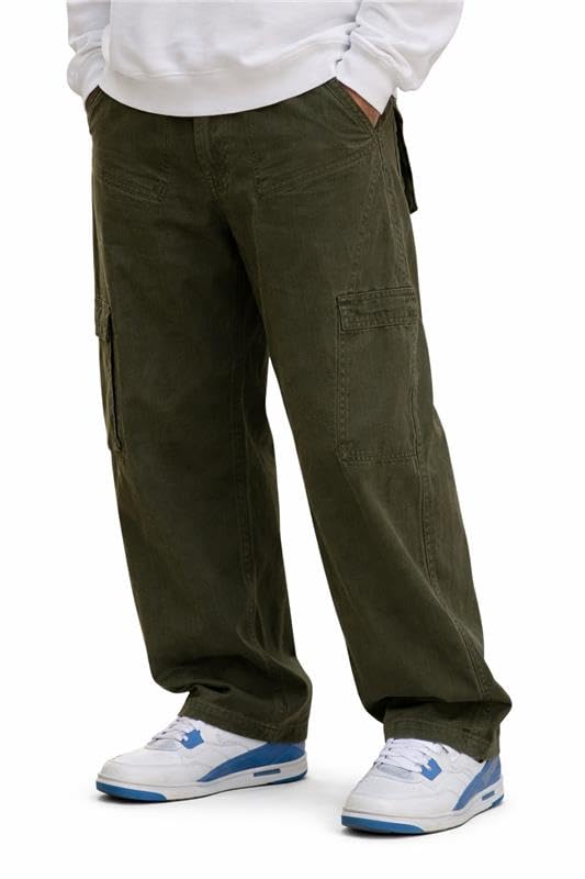 veirdo Men’s Baggy Cargo Oversized Pants with Utility Pockets, Relaxed Loose Fit Street Style Trousers for Casual wear, Travel, (Size S to 2XL)-picture-53