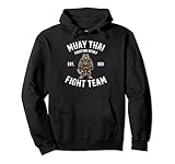 muay thai tiger fight team felpa con cappuccio