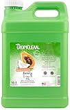 TropiClean 2-in-1 Dog Shampoo and Conditioner, Professional Dog Shampoo, Moisturizing Detangler, Puppy Safe, Made in USA, Papaya Scent, 2.5 Gallon