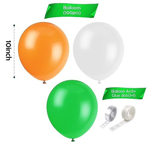 Image of Party Propz Republic Day Decoration Items - 102pcs, Tircolour Balloon, 26 January Decoration Item, Tri Colour Decorations Item, Republic Day Decor for Office, School