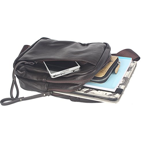 Innturt Faux Leather Sling Chest Bag Multi-Function Outdoor Bag Brown #TOP4