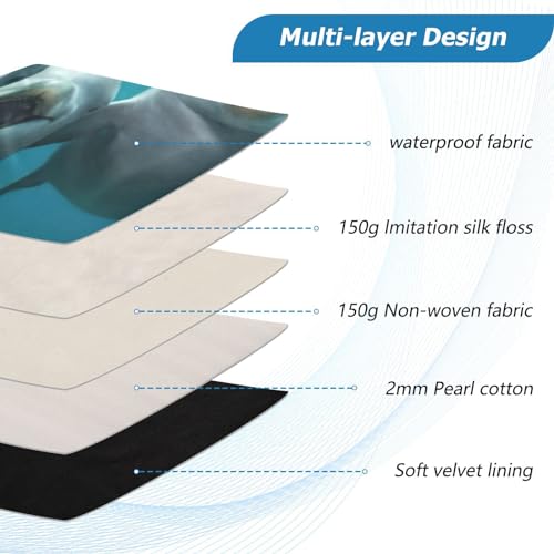 Funda impermeable para laptop de 13 a 14 pulgadas con diseño de delfines miniatura 4