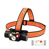 ACEBEAM H30 4000 Lumens Brightest Headlamp Rechargeable, White Light, Red and CRI LED Light Combo, Head Lamp for Adults, Camping Accessories Gear, Waterproof Head Light Flashlight for Outdoor, Work