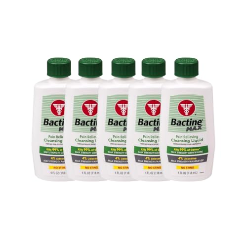 Special Pack of 5 BACTINE First AID Liquid 4 oz