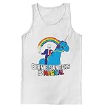 Bernie Sanders is Magical - Riding Unicorn Men's Tank Top (White, Medium)