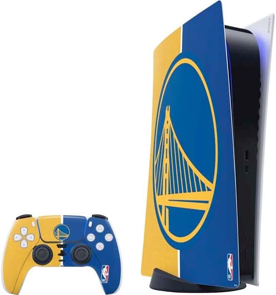 Skinit Decal Gaming Skin Compatible with PS5 Digital Edition Bundle - Officially Licensed NBA Golden State Warriors Canvas Design