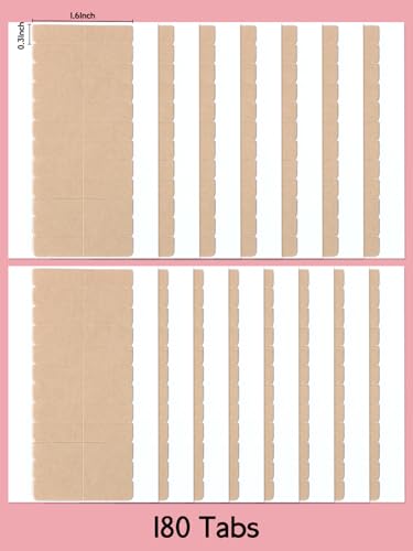Image of WENNALIFE Hair Extension Tape Tabs Clear Double-Sided, 180 Pcs