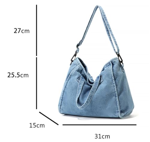 Denim Large Crossbody Handbags Casual Style Womens Shoulder Bag Fashion Tote Hobo Purse2