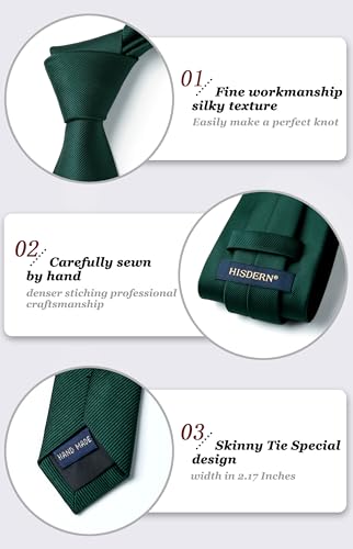 Image of Enlision Ties for Men Solid Color 3.35 inch Formal Business Necktie Classic Satin Mens Wedding Party Ties