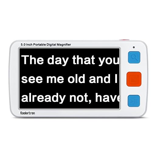 Koolertron 5 inch Digital Video Magnifier, Handheld Portable Electronic Reading Aid Support AV Output to TV with 4X/8X/16X/24X/32X Zoom Multiple 17 Kinds Color Mode, Rechargeable Battery Powered,etc