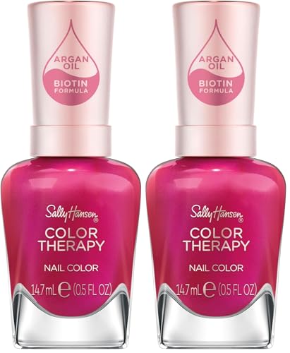 Sally Hansen Color Therapy Nail Polish, Rosy Glow, Pack of 2