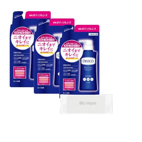 デオコ 薬用デオドラント ボディクレンズ つめかえ 詰替用 250mL【3個セット】 まとめ買い オリジナルおしぼり付