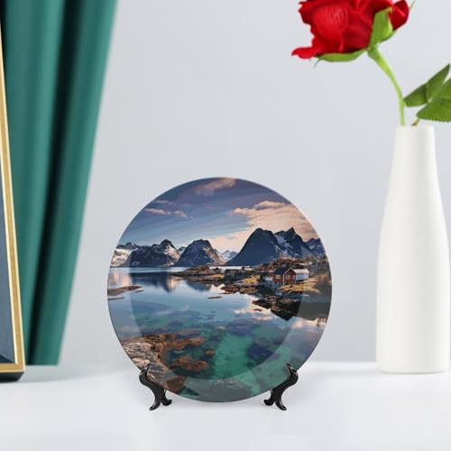 Plato decorativo de porcelana, 6 pulgadas miniatura 6