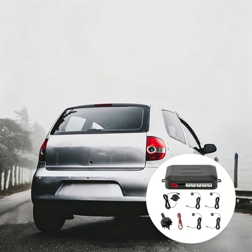 Sensor de marcha atrás para coche PRETYZOOM con monitor de sensores de aparcamiento acústico 7
