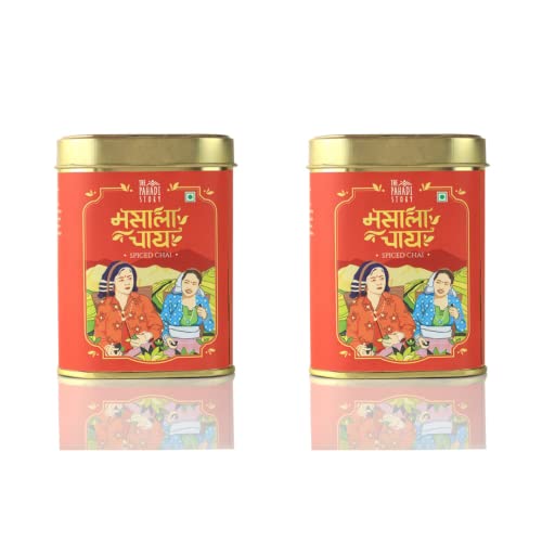 Image of The Pahadi Story Masala Chai 350g (175g x 2) - Assam Harvest Blend with 100% Natural Spices, Rainy Season Special Tea Powder, Aromatic Chai Masala
