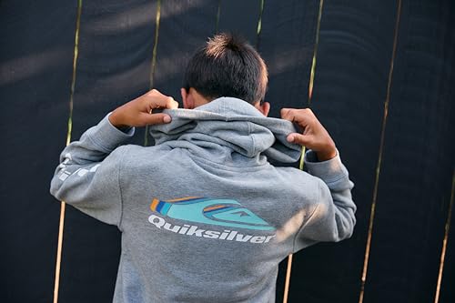 Image of Quiksilver Boys' Pullover Hoodie Sweatshirt, Soft & Comfortable Fleece, Front Pocket