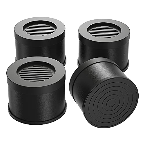 Uping 洗濯機用防振かさ上げ台 高さ調整・防音・防振ゴムマット 洗濯機用置き台 かさ上げ用 イージースタンド (一般用/高さ90mm) 4個入り ブラックのサムネイル