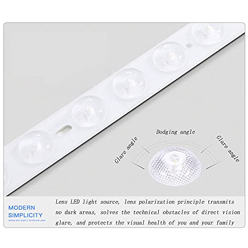 Plafonnier LED noir 50cm à intensité variable pour bureau moderne - 8