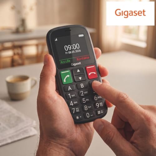 Gigaset GL30 téléphone Senior 4G, Volte, écran 2,2", Bouton SOS, Rouge