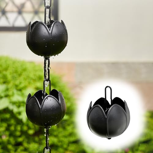 Chaîne de pluie décorative réglable en métal pour évacuation extérieure - 2