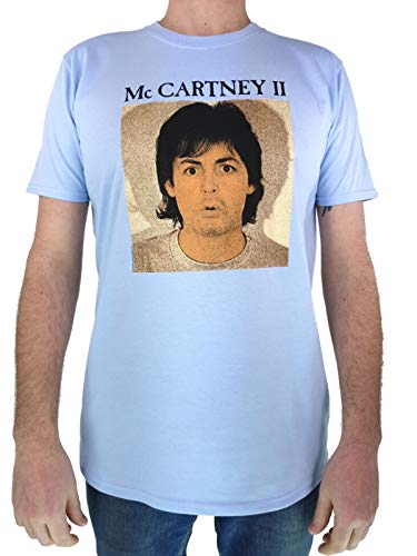 McCartney T-Shirt Tendance pour Homme Motif Groupe Monkey Paul McCartney II Bleu Clair – Bleu – XX-Large - Les Beatles, Paul McCartney, John Lennon, RIngo Starr, George Harrison McCartney T-Shirt Tendance pour Homme Motif Groupe Monkey Paul McCartney II Bleu Clair - Bleu - XX-Large