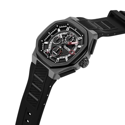 Image of Kenneth Cole Reaction Black Dial Chronograph Watch for Men - KRWGO0070102