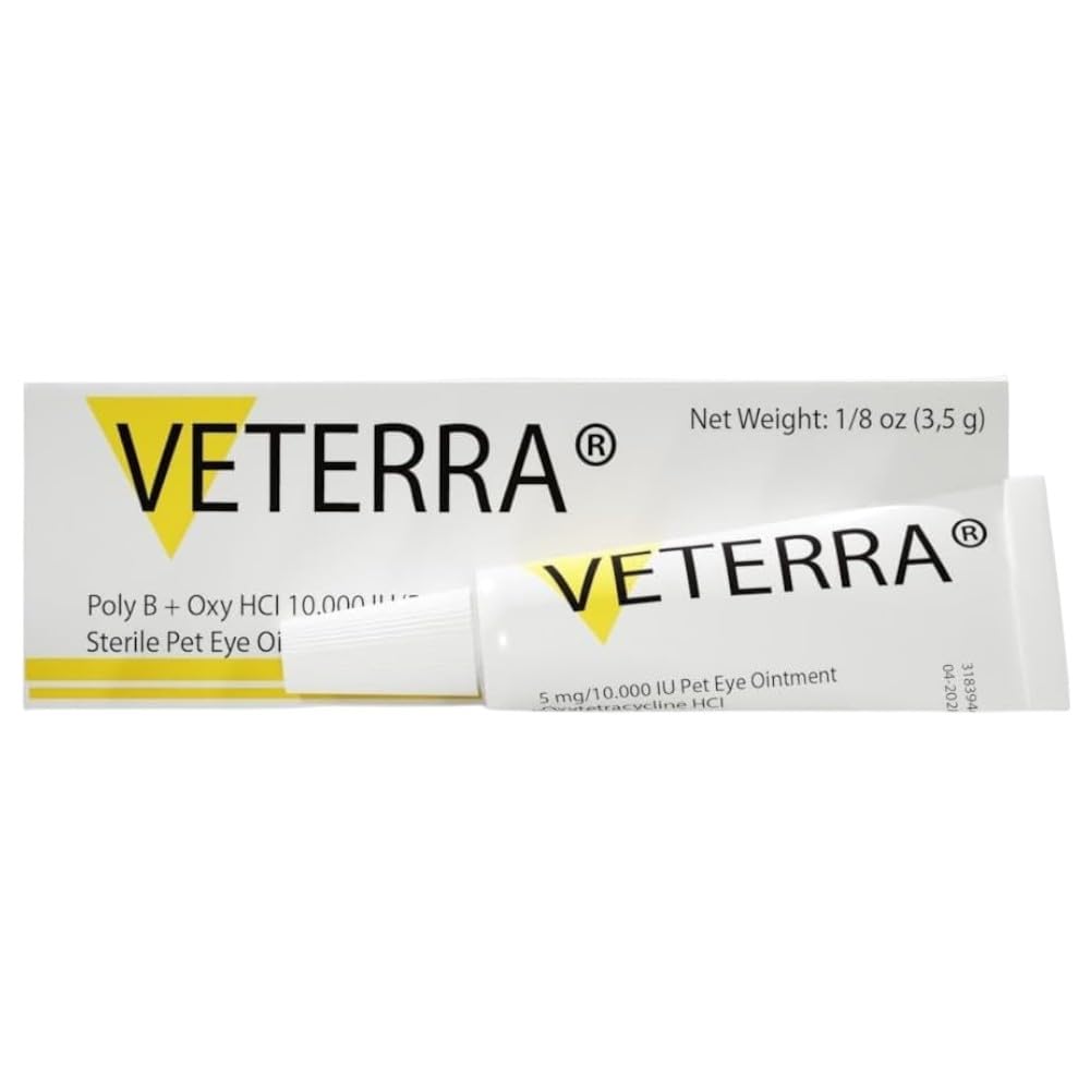 VAZULI Pet Eye Health Ointment for Dogs, Cats, Cattle, Sheep, Horses, Birds and Puppies, Kittens 1/8 oz /3.5gr - 1 Tube