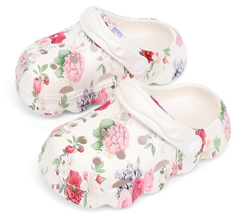 Image of INMINPIN Kids Cute Clogs Cartoon Garden Shoes Boys Girls Slides Slippers Indoor Outdoor Children Water Shower Beach Pool Sandals