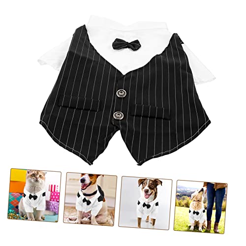 Disfraz tuxedo de boda para perros talla XXL negro miniatura 6