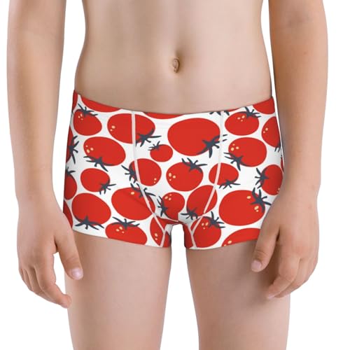 Boys' Cotton Boxer Brief Soft Underwear-Hand Drawn Tomatoes