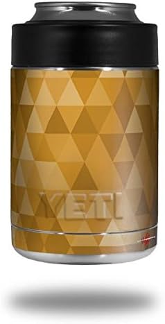 Mosaico triangular naranja – Calcomanía estilo adhesivo para Yeti Rambler Colster y RTIC Can (refrigerador no incluido)