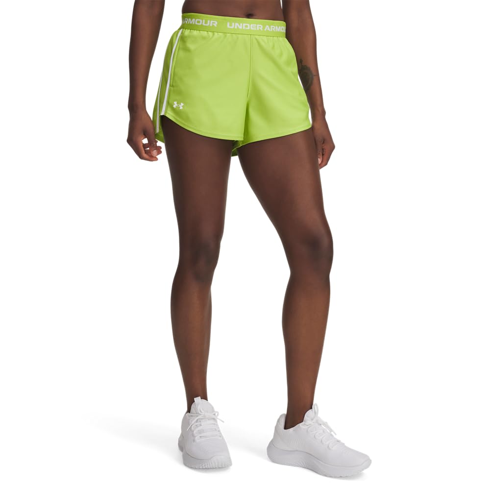 Under Armour Women's Tech Play Up Short, 3" Inseam Low Rise with Pockets