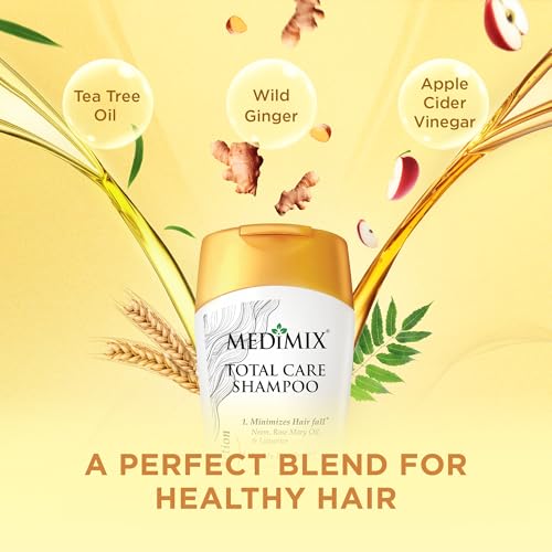 Image of Medimix Total Care Shampoo 200 Ml (Pack of 2) for Men & Women | Minimize Hairfall, Fight Dandruff with Hair Conditioning | Infused with 9 Herbal Ingredients