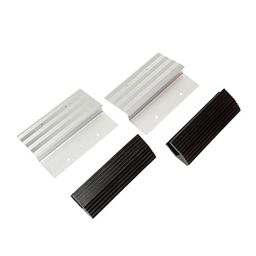 Bisupply Aluminum Ramp Kit – 12In Truck Ramp Brackets And Rubber Feet, Tailgate Ramp Kit Ramp Plate Kit #TOP1