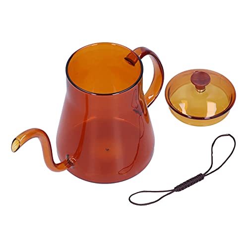 Cafetera de borosilicato alto de 600 ml con diseño de boquilla larga estilizada 4