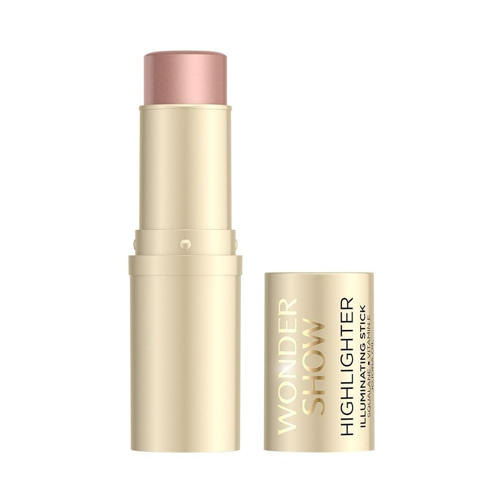 Eveline Cosmetics Wonder Show Wonder Show Highlighter Stick - Shade 01 Starlight | Vegan, Hydrating with Jojoba Oil, Vitamin E & Squalane for Glowing Skin