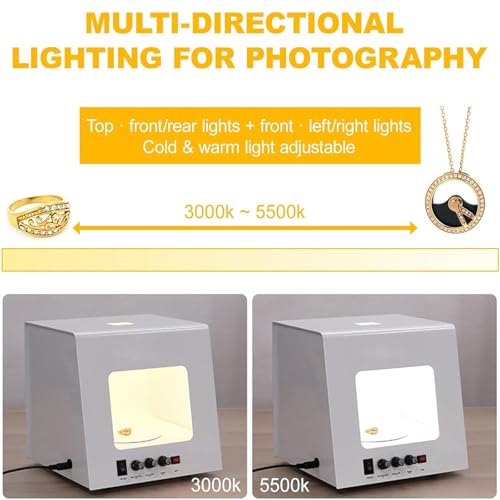 Caja de luz de estudio profesional de 20.000 LUX con 4 luces de relleno eficientes 2