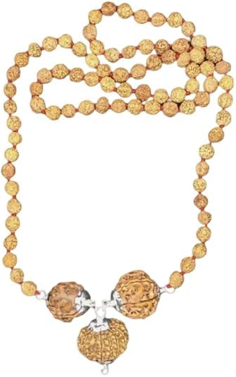 Combinaison Rudraksha 3 7 12 Mukhi collier en argent du Népal