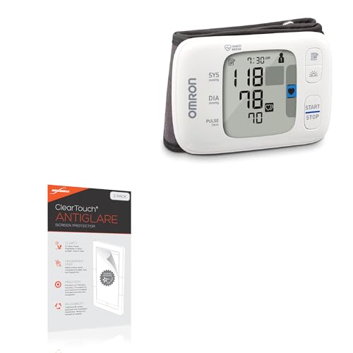 BoxWave Screen Protector Compatible with Omron BP4350 - ClearTouch Anti-Glare (2-Pack), Anti-Fingerprint Matte Film Skin