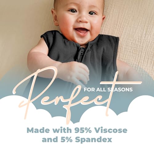 Image of Sleeveless Soft Baby & Toddler Sleeping Sack, Breathable with Adjustable Feet Cuffs & Anti-Slip Grip