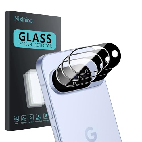 3 Pack Camera Lens Protector for Google Pixel 10 Tempered Glass Anti-Fingerprint 9H Hardness Scratch Resistant Easy to Install Bubble FreeHD Clarity