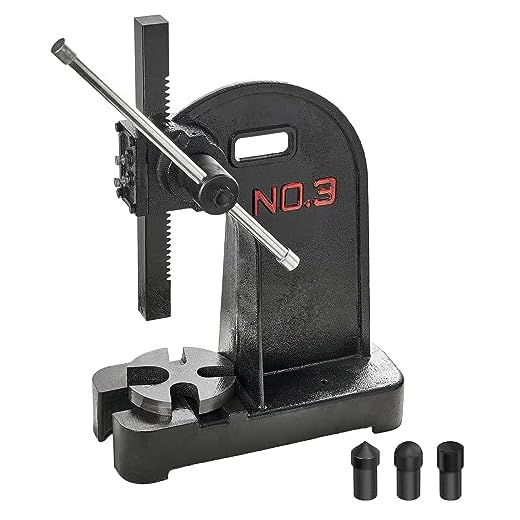 VEVOR Arbor Press, 3 Ton Manual Arbor Press, 12.2" Maximum Height, Cast Iron Heavy-duty Manual Desktop Arbor Press, Precision Hand Press for Stamping, Bending, Stretching, Forming