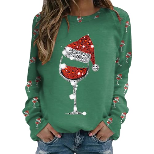Sweatshirt femme chemise de Noël le cadeau idéal pour amateur de vin