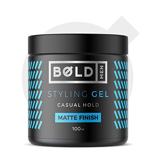 Bold Men, Mens Hair Gel"Casual Hold" 100ml, Mens Styling Gel