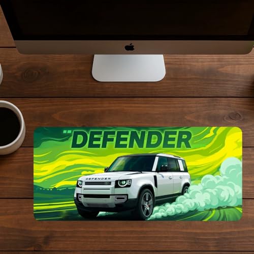 Image of Moto Edition Desk Mat 23x11 Inch - Racing-Themed Keyboard & Mouse Pad for Office, Home & Gaming | Non-Slip Rubber Base, Waterproof Surface, Supercar & Bike Inspired Table Mat (Defend-er)