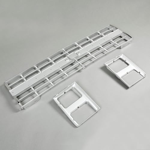 ALMULOO Front Grille+Headlight Bezel Compatible with 1985-1988 Chevy Chevrolet Blazer Suburban C10 C20 C30 K5 K10 K20 K30 R10 R20 R30 V10 V20 V30 Painted Silvery Grill Pair Headlamp Cover Trim by ALMULOO - Image 9